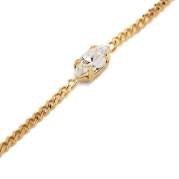 SAINT LAURENT Opyum YSL logo crystal heart bracelet - Picture 2 of 3